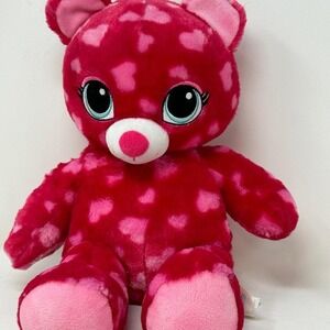 Build a Bear Workshop Pink Heart Teddy Bear Stuffed Animal Plush